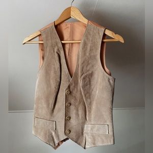 Brown Leather/Suede 90s Size 12 Vest